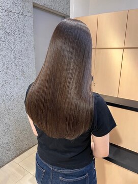 アールヘアーデザイン 藤が丘(r hair design) サラツヤロングベージュカラーブリーチしない透明感カラー