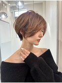 イメチェン外ハネボブ美髪ワイドバングレイヤーショート/大宮