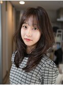池袋美容室HOLON【韓国風レイヤーカットフォワード巻き】