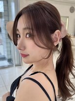 アッシュ 茗荷谷店(Ash) 茗荷谷30代顔まわりカットチェリーレッドバタフライカット