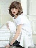 フリンジバングアンニュイマッシュボブ【スポンテニアス】