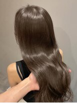 ノー バイ イオエ 西梅田(no. by ioe)&nbsp;ブリーチなしカラー/髪質改善/ミルクティーベージュ/小顔へア