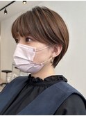 マッシュショート耳掛けショート丸みショート大人上品20代30代