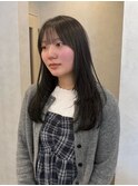顔周りレイヤー/地毛風カラー/透明感【新保/青江】