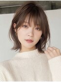 【イエベ秋30代】モカグレージュくびれボブ