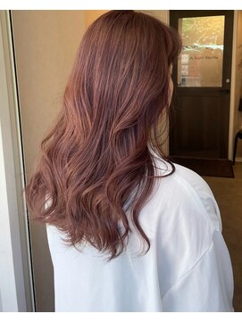 ロッカヘアエジェ(ROCCA hair eje.) ピンクブラウンのゆるふわロング
