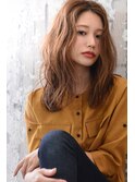 【adams buono】センターパート×ウェーブミディ　ユリ　YURI