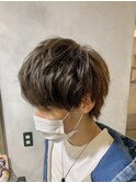 ショートマッシュ×グレージュ