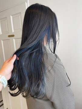 グリーン 渋谷(green) 【MIO】フェイスフレーミング×ロング×ブルー