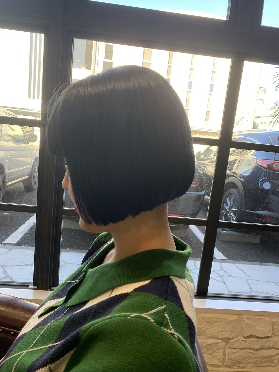 ツーブロックボブ×ディープブルー逆インナーカラー：L146499356