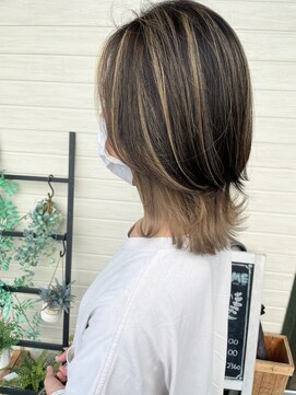 ヘアーガーデン シュシュ(hair garden chou chou) ハイライト+脱インナースタイル