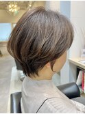 ショートボブ・イルミナカラー・白髪ぼkし【西田辺】
