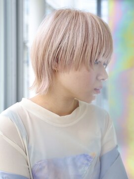 エムスラッシュ 新百合ヶ丘(M.SLASH) 韓国風/ホワイトブロンド/ミニボブ/ウルフマッシュ/新百合ヶ丘