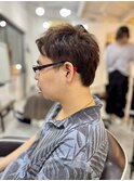 MEN'SHAIRアッシュブラックベリーショートダークアッシュ