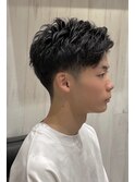 ヨシザワナチュラル爽やかツーブロックアップバンクスタイル