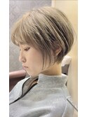 ショートカット×ひし形ショートボブ×前髪あり30代40代50代