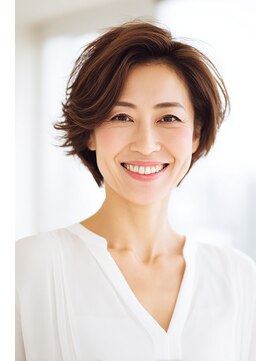シュガー ヘアアンドネイル 仙台(SUGAR) 40代50代◎ハイライト白髪ぼかしふんわり大人ショート秋カラー