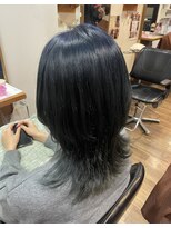 クロード モネ 吉祥寺店(Claude MONET) 【木賀 絵莉子】透明感ブルーブラック/ウルフ/ミディアム