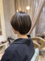 リープアルケー ヘアアンドヘッドスパ 錦糸町北口店(leap arche Hair&head spa) カラーデザインが楽しめる丸みのあるマッシュショートスタイル