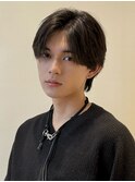 ナチュラル韓国風センターパートショート