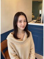 ラグ バイ シゲルカットクラブ 神田久志本店(lag) ナチュラルストレート×艶ミディ