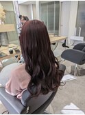 ボルドーブラウン×ロングレイヤー