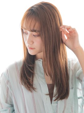 ヘアーサロン ラフリジー(Loufreasy) 【イルミナカラー】ピンクベージュ×ナチュラルストレートロング