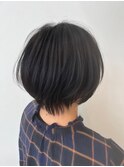 大人可愛い前下がりひし形小顔ボブくびれショート