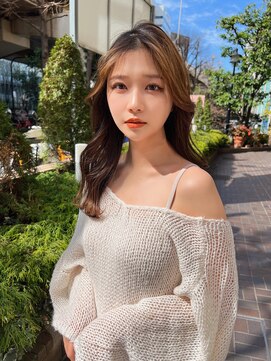 アンジェリカラボ 梅田店(ANGELICA LABO) 顔まわりくびれレイヤー艶巻きカット【川又】