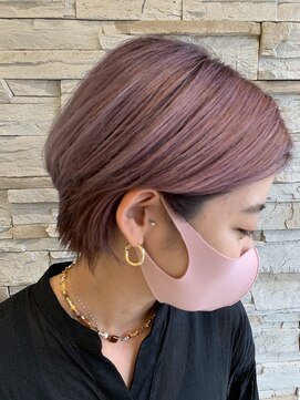 アヴァンス アリオ鳳店(AVANCE) モーブピンク×ショート×抜け感