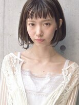 ブリッサ(brisa)&nbsp;【brisa 表参道】暗髪×ダークモカのシースルーボブ