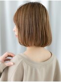 透明感あるメルティカラーで小顔ツヤ感ボブb古河20代30代40代