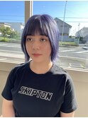 【racic】色落ちホワイトブルーラベンダーカラー