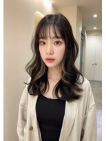 オズ 郡山桑野店(OZ)&nbsp;ベージュグレー黒髪レイヤーくびれヘア小顔10代20代30代40代