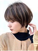 30代40代大人女性/前髪ありショートボブ/ショートヘア/髪質改善
