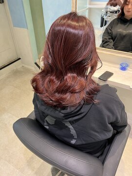 アソビセカンド 原宿(ASOBI 2nd) 前髪/マチルダボブ/ピンクベージュ/インナーグレージュ/ブルー