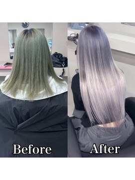 ファボ(Fav) 《カラー+シールエクステ》lavender silver