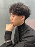 【メンズ限定パーマ】カット+波巻き・スパイラルパーマ+眉カット ¥11900