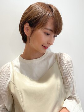 マイラ 銀座(myla) 横顔美髪マッシュ切りっぱなしボブエアリーロングピンクブラウン