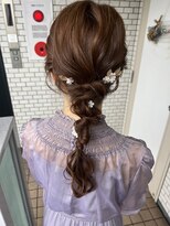 フェリーチェ(Felice)&nbsp;編みおろし　ヘアセット　お呼ばれヘア　参列ヘア　結婚式ヘア