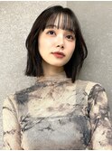 イメチェン/美髪/ブルーブラック/外ハネボブ（新潟/万代）