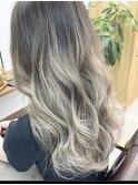 白髪ぼかしにも◎バレイヤージュカラー ビフォアー&アフター