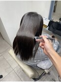 セミロング×髪質改善矯正