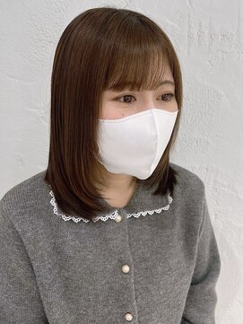 髪質改善カラー/ミディアムレイヤー/30代ヘア/アッシュベージュ