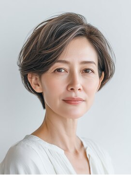 品よく整う 大人の丸みショート