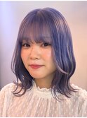 ラベンダーカラー/ラベンダーグレージュ/ブリーチ/ダブルカラー