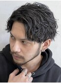 梅田メンズパーマスパイラルパーマシャドウパーマセンターパート