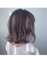 ハニーマスタード(HONEY MUSTARD)&nbsp;【お客様スタイル】ハイライトの透け感ピンクパープルカラー