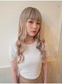 #プルエクステ#エクステ#ハイトーン#ブロンド#ホワイトベージュ