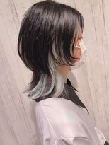 リアイス(Re:ICE) ミニウルフ/くすみブルー/流れるレイヤー/インナーハイライト